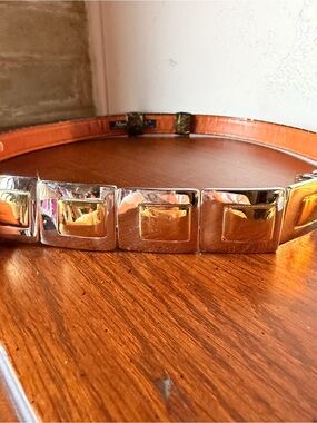 VTG Alexis Kirk Snakeskin Modernist Hook Belt W/Original Dust Bag Rare 80s